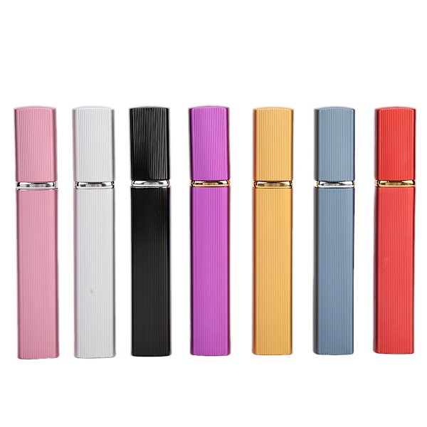 7 Pcs Refillable Perfume Atomizer Empty Liquid Dispensing Spray Aluminum Bottles 12ml