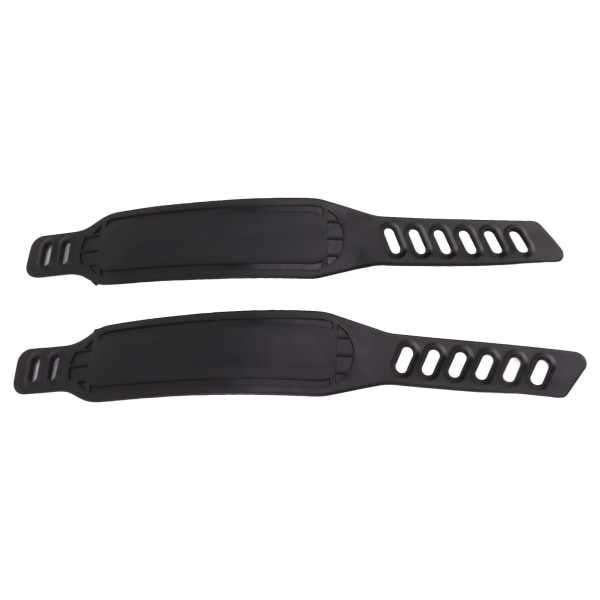 2 stk. treningsykkelpedalstropper i plast, justerbar lengde, universelle sykkelpedal tåstropper, stropp for hjemmetrening og sykling