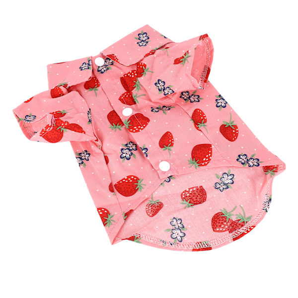 Hundskjorta Hudvänlig Andas modetvättbara husdjurskläder för vårsommar XZCS16 Strawberry Pink XL