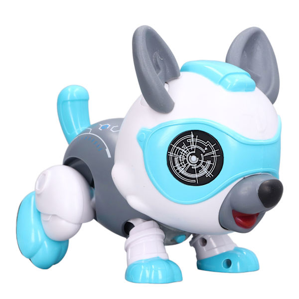 Robot Hund med Fjernkontroll, Berøringsensor, Avtakbar Robot Hund Valp Leke, Stemmestyrt for Barn, Blå