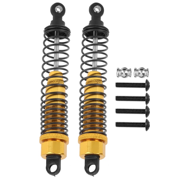 2 stk. 108mm RC metalstøddæmper til TRAXXAS SLASH 2WD RC bilopgraderingsdele Gylden