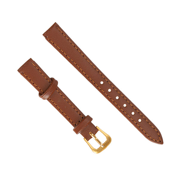 Unisex Universal Pin Spänne Klockband PU Läder Ersättning klockarmband Tillbehör Brun12mm / 0,47in