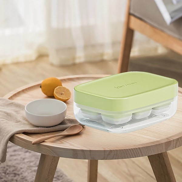 6 fack Mini Ice Cube Mould Ice Making Summer Ice förvaringslåda Mini Ice Fat for Home Green