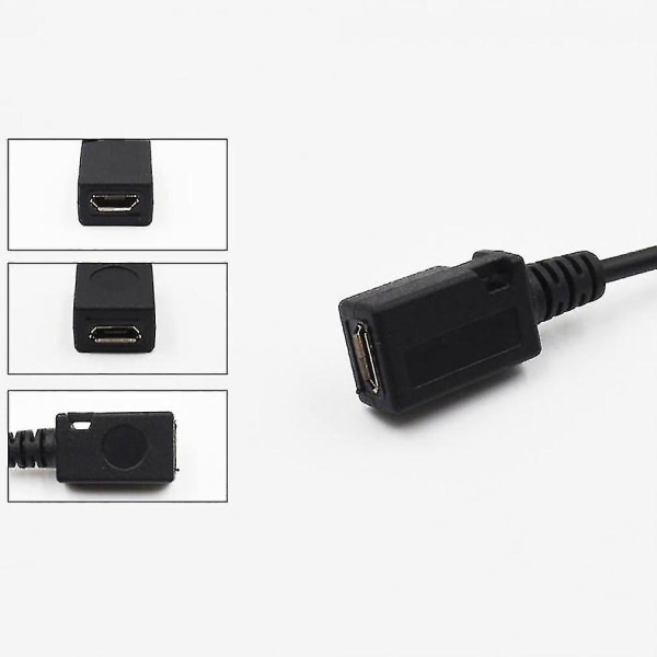 1 in 2 Otg Micro USB Host Power Y Splitter USB sovitin Mircoon 5-nastainen urospuolinen naaraskaapeli Kestävä Micro USB Otg -kaapeli