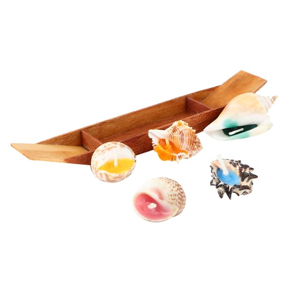 Båt med duftlys fra Conch for stresslindring Aromaterapi-avslapping