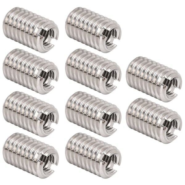 Rustfrie Stål Trådreparerende Muttere, 10 stk M5 x 0,8 mm & M8 x 1,25 mm, 12 mm