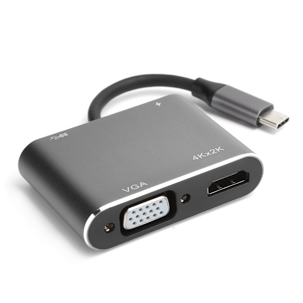 Type C til HD Multimedia Interface VGA USB3.0 USB-C Docking Station 4-i-1 USB-C Konverter 4K