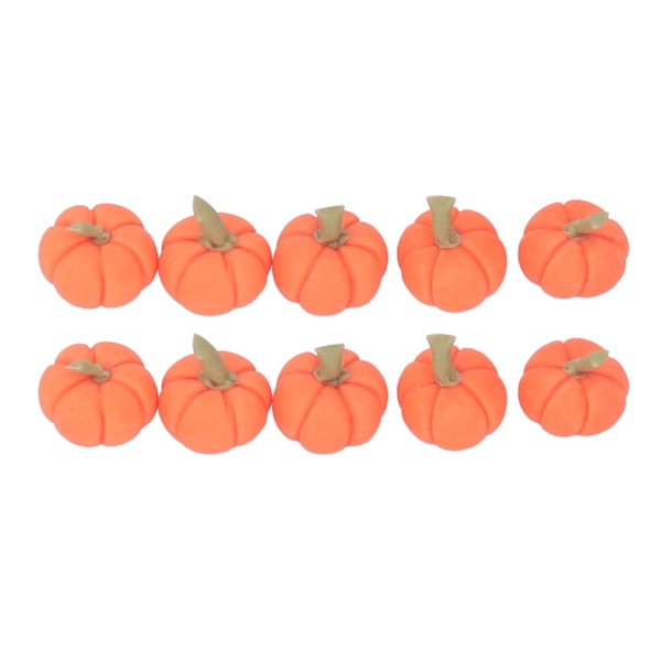 10 stk 1:12 Dukkehustyrker Kunstig ler naturtro dekoration Mini Fake Harvest Pumpkins til Halloween