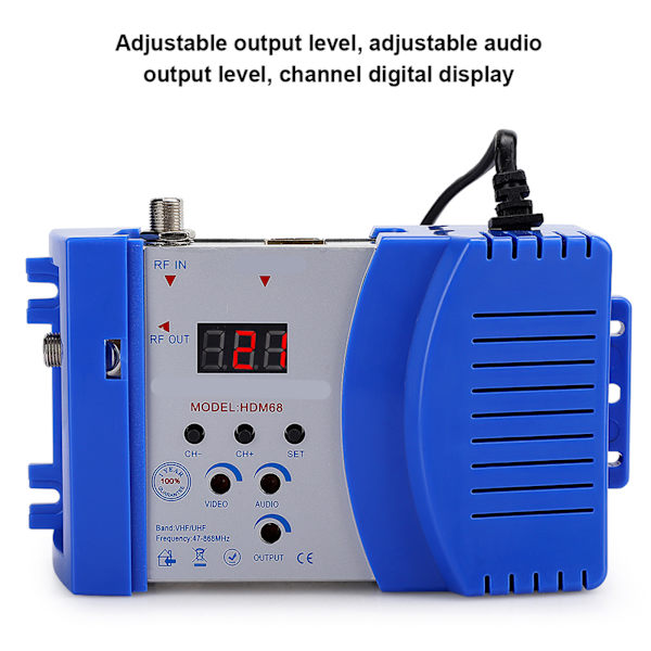 Analog HD-modulator HDM68 - High Definition Multimedia Interface RF VHF/UHF - Datortillbehör (EU-kontakt)