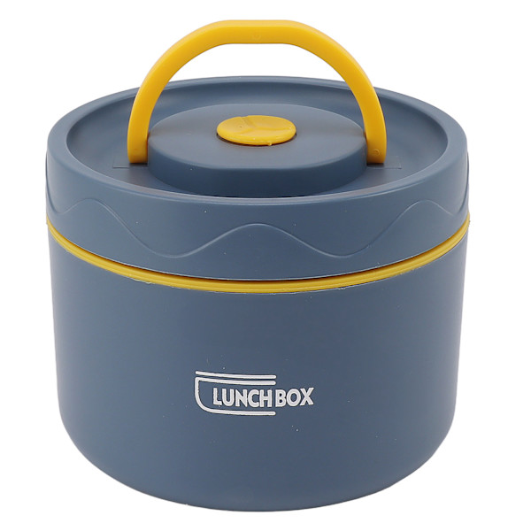 550 ml rostfritt stål isolerad Bento Lunchbox Stapelbar 2-lagers rund Bento Lunchbox Rostfritt stål Läcksäker matbehållare isolerad stil, djuphavsblå