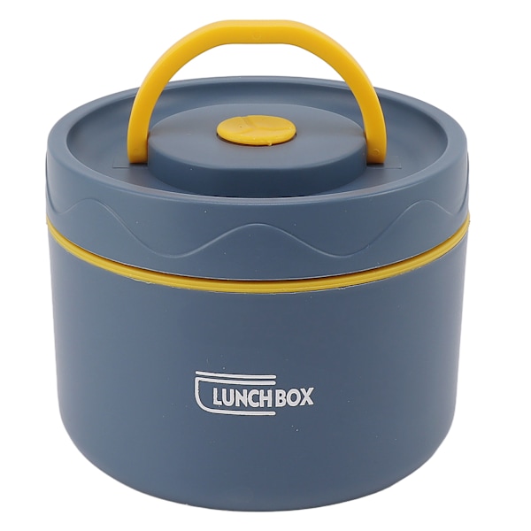 550 ml rustfrit stål isoleret Bento Lunchbox Stabelbar 2-lags rund Bento Lunchbox Rustfrit stål Lækagesikker madbeholder isoleret stil, dybhavsblå