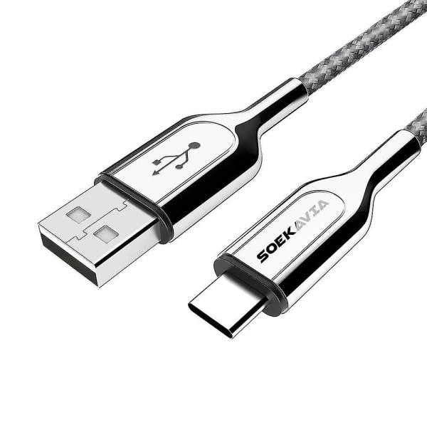 2-pack 6,5 fot USB C-kabel, Usb2.0 laddningssladd