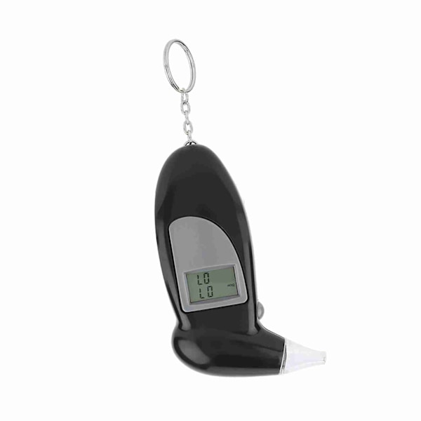 Digital LCD-skärm Alkohol Breath Tester Bärbar Nyckelring Breath Analyzer 50st Munstycke