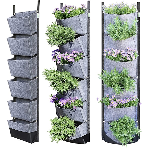 Vertikal planteringsmaskin Väggmonterad planteringspåse Utomhusgrönningsbehållare Trädgårdsplanteringspåse