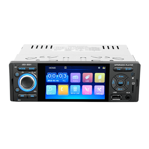4,1 tommer MP5-afspiller MP4 HD Bluetooth Radio U-disk Håndfri Opkald Stereo 12V