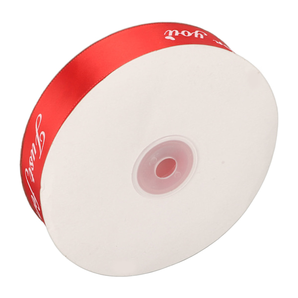 2,5 cm Bred Satinbandrulle 100 Yard Tryck \"Just for You\" Tygbandsrulle för Bröllop Födelsedag Presentinslagning Dekor