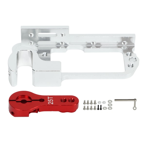 RC Servo Mount Bracket med 25T Arm Aluminiumlegering Anti Deformation Universal för Quadcopter Drone Red