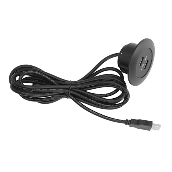 Sofa USB-laderuttak Flush Mount Installasjon Dobbel USB-laderporter Uttak for hjemmebruk Svart