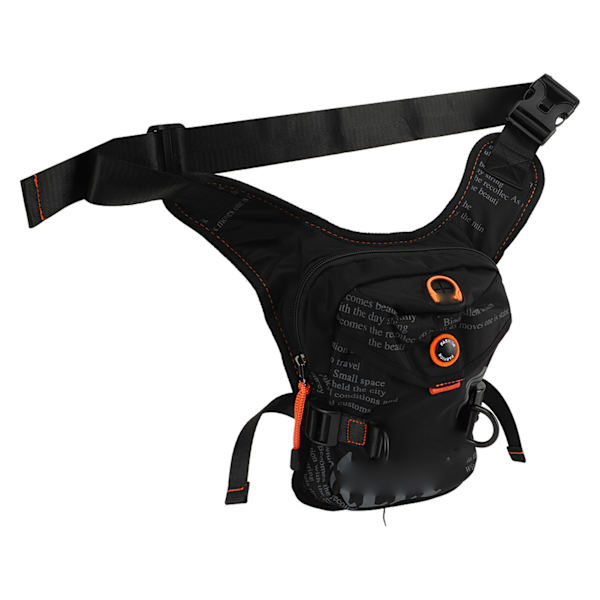 Slingtaske Multifunktionel Mænd Fanny Pack Nylon Sort Midjebælte Bærepose til Rejser Camping Træning Gåture