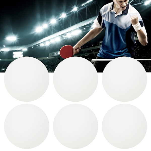 6 stk/sæt REGAIL Bordtennisbolde 3-stjernet ABS-plastbold til bordtennis træning Sport6st - hvid plastikboks