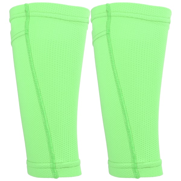 1 par fodbold skinnebeskyttere sokker dobbelt lag skinnepude ærmer til fodboldtræning grønvoksen / L