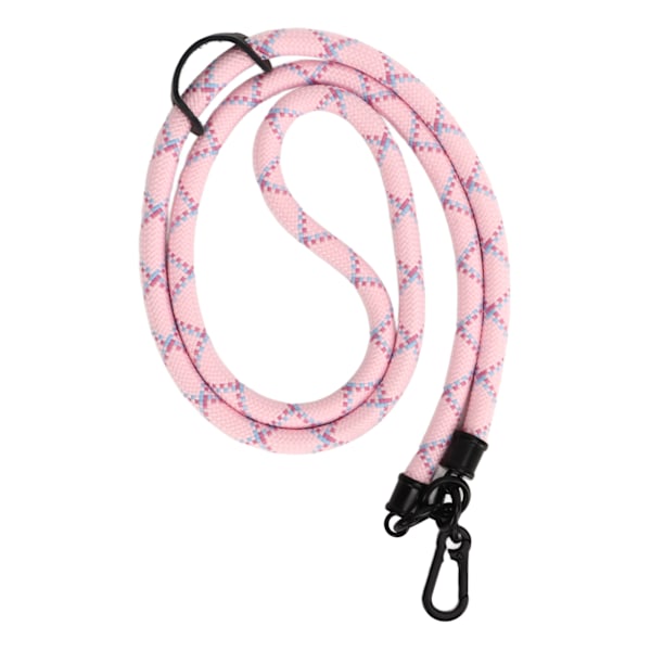 10MM mobiltelefonsnodd metallpolyester justerbar axelrem runt halsrem för de flesta smartphones Rosa