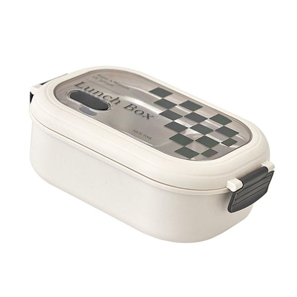 2-roms Bento Box Varmekonservering Rustfritt stål mellomlag Lunchboks Lufttette bærbare matbeholdere for skolekontorsgaller