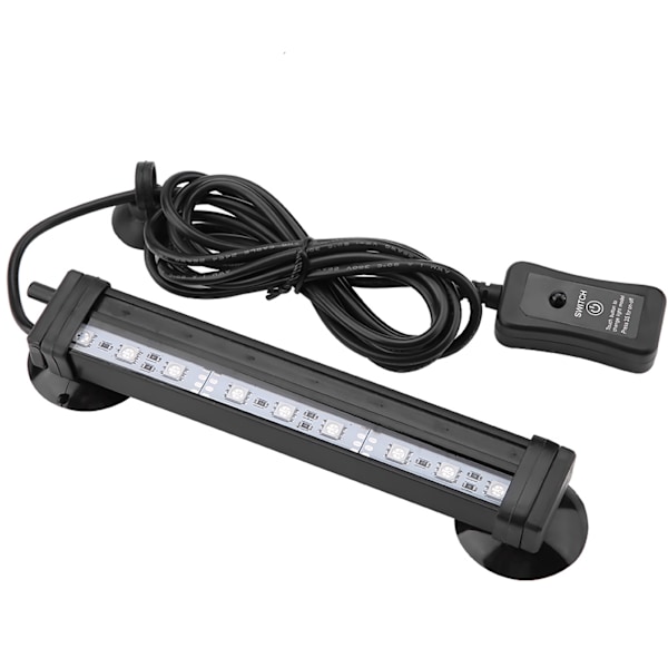 Akvarielampe med bobler Undervands LED-lys med fjernbetjening Akvarielys Kit 16cm US-stik
