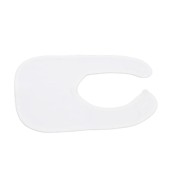 Baby Bib Cotton Pure White Double Layer Adjustable Soft Comfortable Machine Washable Bib with Button for Toddlers