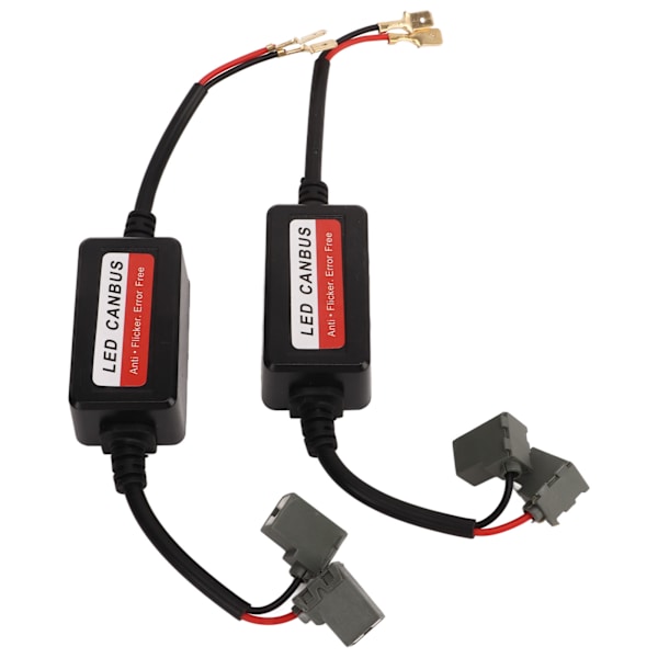2 st H1 LED-ljusdekodare 12V DC Anti-flimmer Resistor Dekodare för LED-strålkastare Dimljus