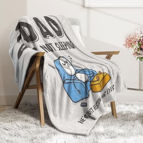 Farsdagspresang: Flanellteppe 130x150cm – Til pappas bursdag