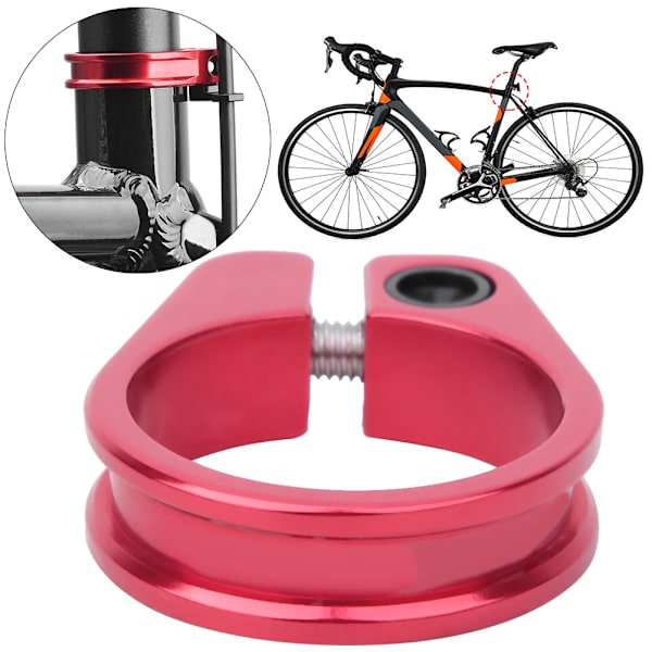 31,8/34,9 mm Ultralet Cykelsadelrør Låseklemme i Aluminium Legering Rød 31,8 mm