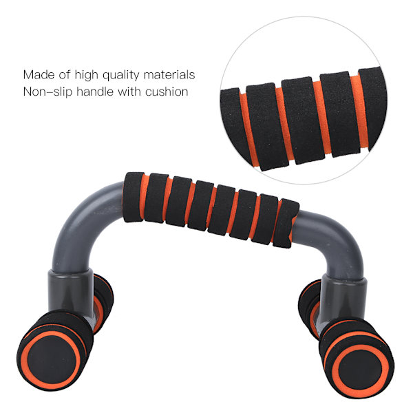 2 kpl Oranssit H-muotoiset Push Up -telineet, Tarttuma Push Up -tuki, Kotikuntosalilaitteet, Sisäurheiluvälineet