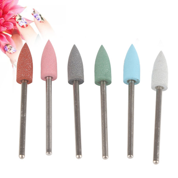 6 stk Nail Art Sliphuvud Død Hud Fjerning Negleborr Sliping Poleringshode Sett #11