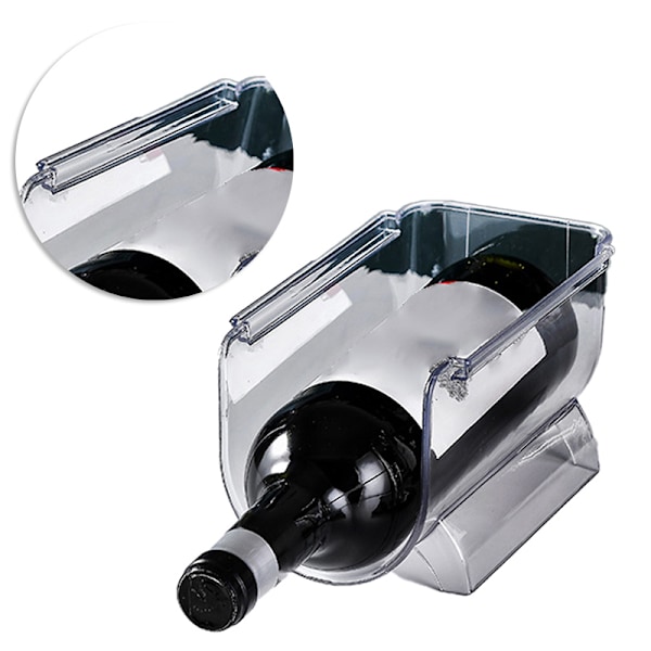 Vinorganisator Stapelbar Plast Transparent Water Bear Flaskhållare för Home Display 1 Flaska Transparent