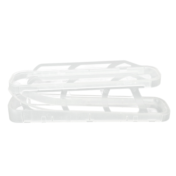 Rolling Egg Dispenser 2-vånings utrymmesbesparande automatisk roll down ägghållare för kylskåp bänkskiva Transparent