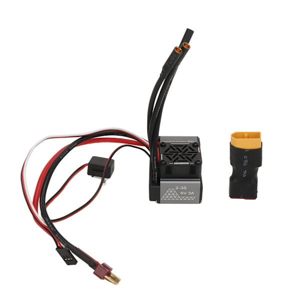 2S-3S 60A harjaton ESC vedenkestävä elektroninen nopeussäädin ohjelmointikortilla 1/10 RC-autolle