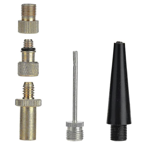 5-delars ventiladapterset Dunlop ventiladapter cykelluftpump inflationsnålmunstyckesats bilventil
