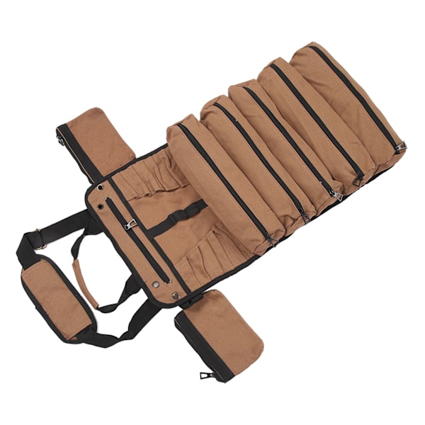 Liten verktygsväska 7 individuella fickor Bekväm handhållen Roll Up Tool Bag Organizer Verktygspåsar för mekaniker elektriker