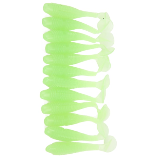 12 kpl 70 mm/2,9 g T-häntä pehmeä syötti PVC-siipi häntä keinotekoinen pehmeä mato syötti kalastus LureLuminous