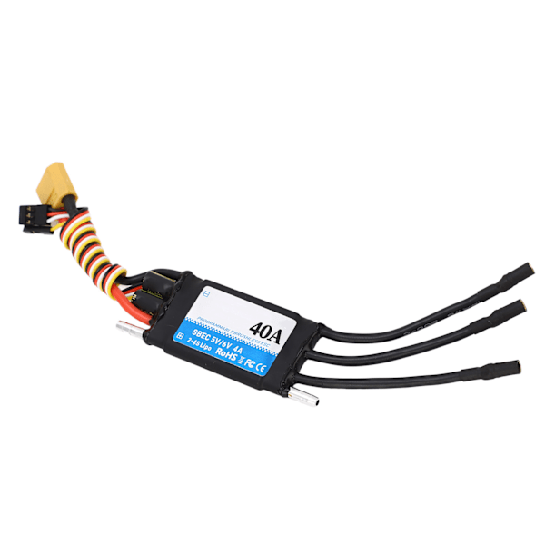 40A RC Båtesc Bilateral Vanntett ESC Skipmodellutskifting ESC RC Tilbehør Svart