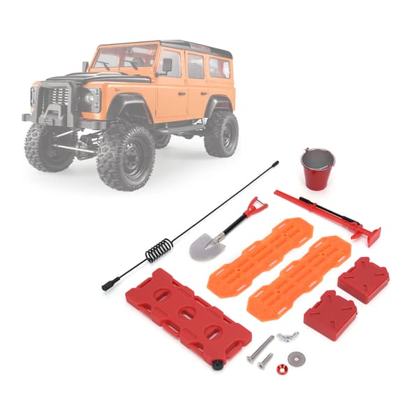 Simulation Shovel Oilcan Rack Decoration Accessory Set Suitable for Hsp 1/10 RC Car