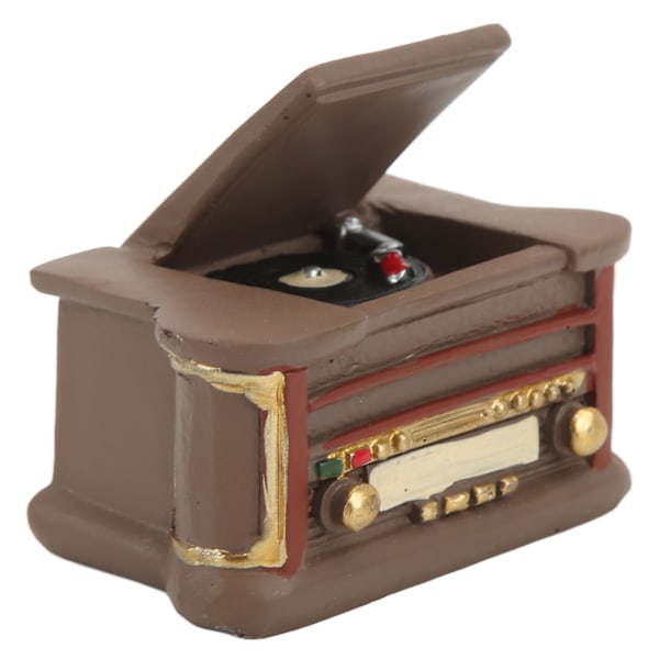Nukkekodin Mini-soittimella Simulointi DIY Käsintehty 1:12 Nukkekodin Mini Retro-soittimella Malli Nukkekodin Tarvikkeille