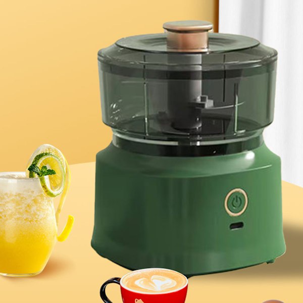 Elektrisk kødhakker blender Multifunktionsblade i rustfrit stål Effektiv sikker madblender til køkken Lysegrøn