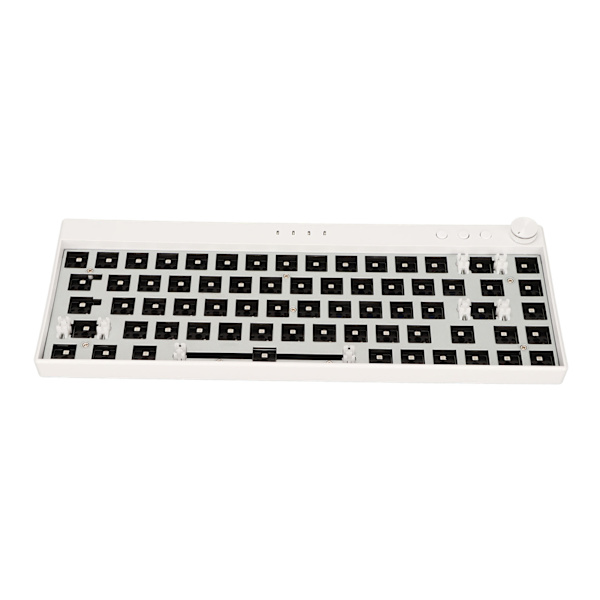 Gör-det-själv-mekaniskt tangentbordssats 68 nycklar RGB Ergonomic Switch Hot Swap Stark ABS Custom Gaming Tangentbord Vit