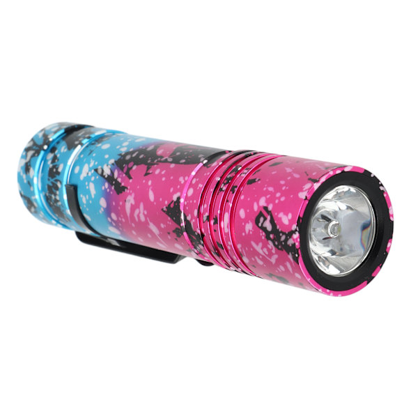 Bärbar ficklampa Hög ljusstyrka Typ C Uppladdningsbar multifunktionell fickstorlek Ficklampa för camping Röd Blå