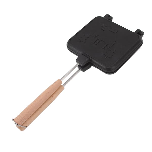 Sandwich Pan Double Sided Stick Proof Breakfast Flip Pan with Detachable Handle for Steak Bread Eggs