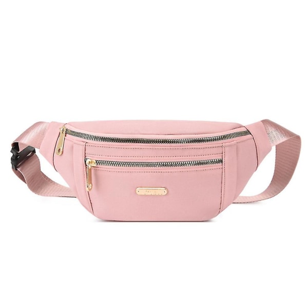 Naisten miesten unisex vetoketjullinen vyötärö Fanny Pack bum bag matkalompakko Money Belt Bumbag Crossbody pussi pink
