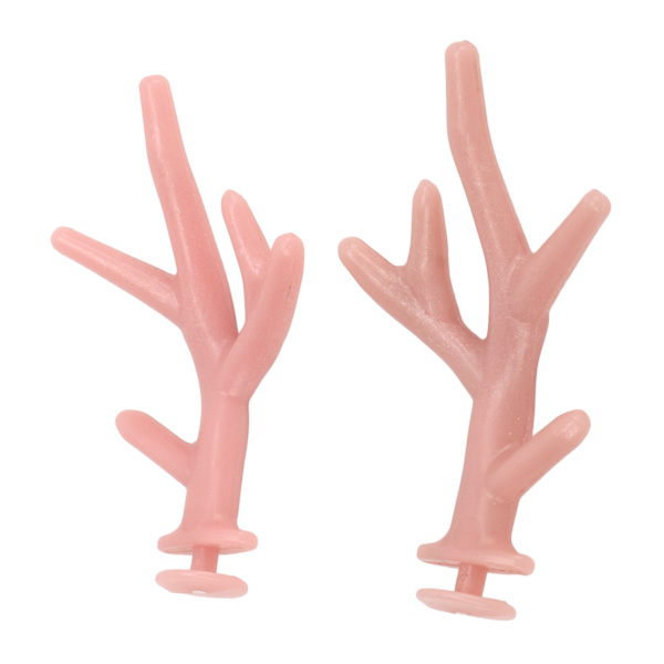 2 ST Renskodesko Dekoration ABS Renhorn Sko Spænder Tilbehør til Julegaver Glow In The Dark Pink