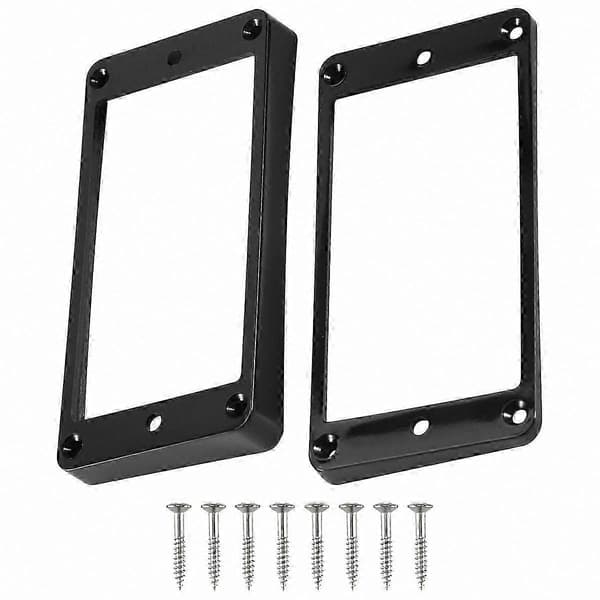 2-pack svarta välvda Humbucker pickup monteringsringar kompatibla med elgitarrramar Black